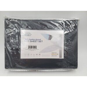 NEW Hotel Sheets Direct 100% Bamboo Viscose Twin XL Bed Sheet Set Dark Gray